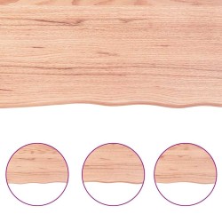 Comptoir de salle de bain marron 140x40x(2-4) cm bois traité 569777569777