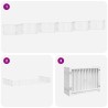 Barrière pour chien porte pliable 12 panneaux bois de peuplier 569782569782