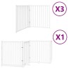 Barrière pour chien porte pliable 10 panneaux bois de peuplier 569783569783