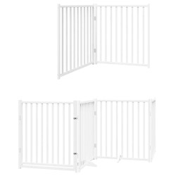 Barrière pour chien porte pliable 10 panneaux bois de peuplier 569783569783