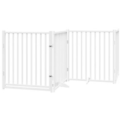 Barrière pour chien porte pliable 10 panneaux bois de peuplier 569783569783