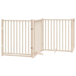 Barrière pour chien porte pliable 8 panneaux bois de peuplier 569785569785