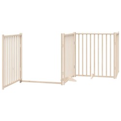 Barrière pour chien porte pliable 8 panneaux bois de peuplier 569785569785