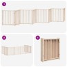 Barrière pour chien porte pliable 8 panneaux bois de peuplier 569785569785