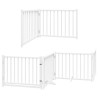 Barrière pour chien porte pliable 8panneaux blanc bois peuplier 569786569786