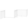Barrière pour chien porte pliable 8panneaux blanc bois peuplier 569786569786