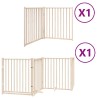 Barrière pour chien avec porte pliable 6 panneaux bois peuplier 569788569788
