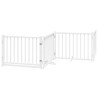 Barrière pour chien porte pliable 10 panneaux bois de peuplier 569792569792