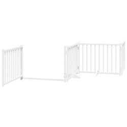 Barrière pour chien porte pliable 10 panneaux bois de peuplier 569792569792