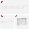Barrière pour chien porte pliable 10 panneaux bois de peuplier 569792569792