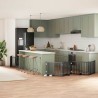 Barrière pour chien porte pliable 10panneaux noir bois peuplier 569794569794