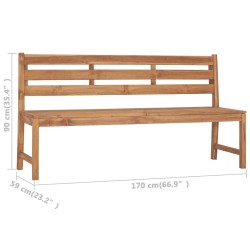 Banc de jardin 170 cm Bois de teck solide 569798569798