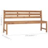 Banc de jardin 170 cm Bois de teck solide 569798569798