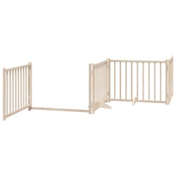 Barrière pour chien porte pliable 10 panneaux bois de peuplier 569799569799