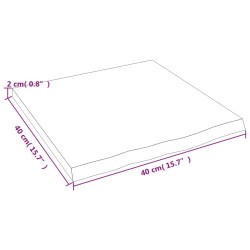 Comptoir de salle de bain marron clair 40x40x2 cm bois traité 569800569800
