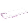Comptoir de salle de bain 100x40x2 cm bois massif non traité 569804569804
