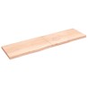 Comptoir de salle de bain 220x60x(2-6)cm bois massif non traité 569807569807