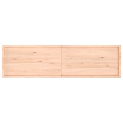 Comptoir de salle de bain 220x60x(2-6)cm bois massif non traité 569807569807