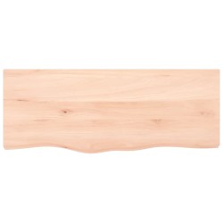 Comptoir de salle de bain 100x40x(2-6)cm bois massif non traité 569809569809