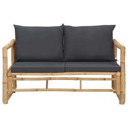 Salon de jardin 4 pcs avec coussins Bambou 569812569812