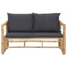 Salon de jardin 4 pcs avec coussins Bambou 569812569812