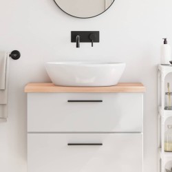 Comptoir de salle de bain 80x40x(2-4) cm bois massif non traité 569814569814