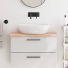 Comptoir de salle de bain 80x40x(2-4) cm bois massif non traité 569814569814