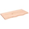Comptoir de salle de bain 80x40x(2-4) cm bois massif non traité 569814569814