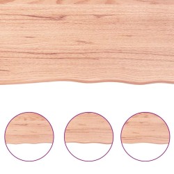 Comptoir de salle de bain marron 200x50x(2-4) cm bois traité 569819569819