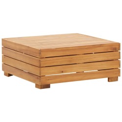 Table et repose-pied de jardin et coussin Bois d'acacia massif 569828569828