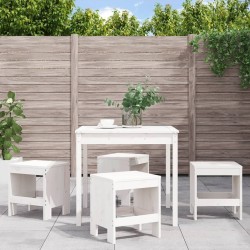 Ensemble à manger de jardin 5pcs blanc bois massif de pin 569830569830