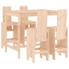 Ensemble de bar de jardin 5 pcs bois de pin massif 569831569831