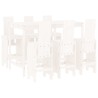 Ensemble de bar de jardin 7 pcs blanc bois de pin massif 569832569832