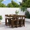 Ensemble de bar de jardin 7 pcs marron miel bois de pin massif 569833569833