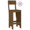 Ensemble de bar de jardin 7 pcs marron miel bois de pin massif 569833569833