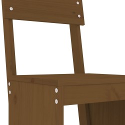 Ensemble de bar de jardin 7 pcs marron miel bois de pin massif 569833569833