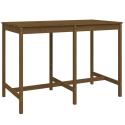 Ensemble de bar de jardin 7 pcs marron miel bois de pin massif 569833569833