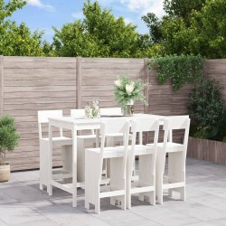 Ensemble de bar de jardin 7 pcs blanc bois de pin massif 569834569834