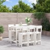 Ensemble de bar de jardin 7 pcs blanc bois de pin massif 569834569834