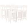 Ensemble de bar de jardin 7 pcs blanc bois de pin massif 569834569834