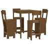 Ensemble de bar de jardin 5 pcs marron miel bois de pin massif 569836569836