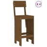 Ensemble de bar de jardin 5 pcs marron miel bois de pin massif 569836569836