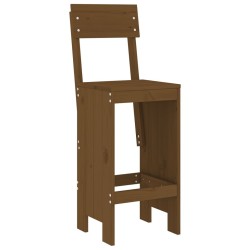 Ensemble de bar de jardin 5 pcs marron miel bois de pin massif 569836569836