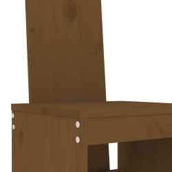 Ensemble de bar de jardin 7 pcs marron miel bois de pin massif 569838569838