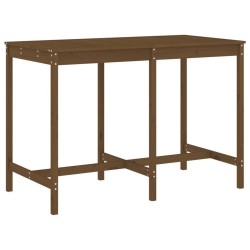 Ensemble de bar de jardin 7 pcs marron miel bois de pin massif 569838569838