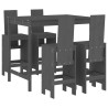 Ensemble de bar de jardin 5 pcs gris bois de pin massif 569839569839
