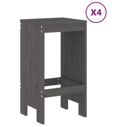 Ensemble de bar de jardin 5 pcs gris bois de pin massif 569840569840