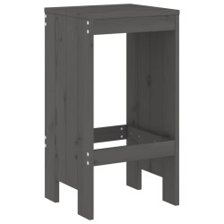 Ensemble de bar de jardin 5 pcs gris bois de pin massif 569840569840