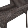 Ensemble à manger de jardin 7 pcs Marron Résine tressée 569846569846