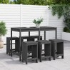 Ensemble de bar de jardin 7 pcs gris bois de pin massif 569849569849